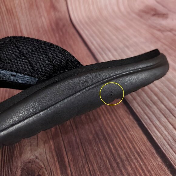 Teva Voya Womens Size 8 Black Foam Thong Flip Flops Sandals Beach 1019040 - Picture 3 of 15